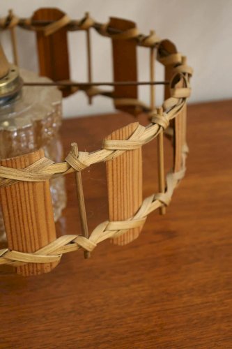 Sonia, la suspension en rotin et verre N°183