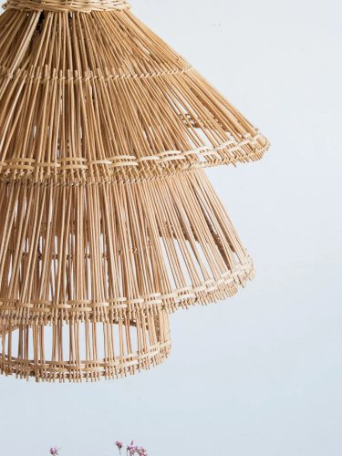 Sonia, la suspension lanterne en rotin N°57