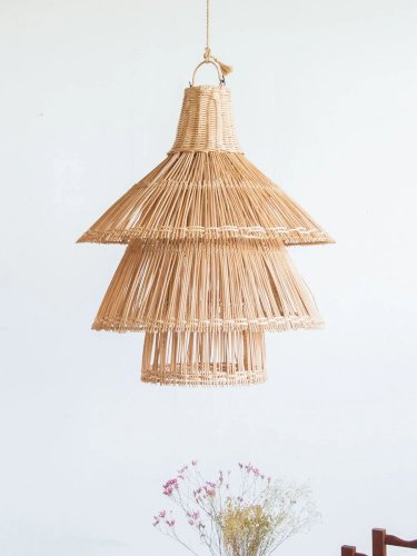 Sonia, la suspension lanterne en rotin N°57