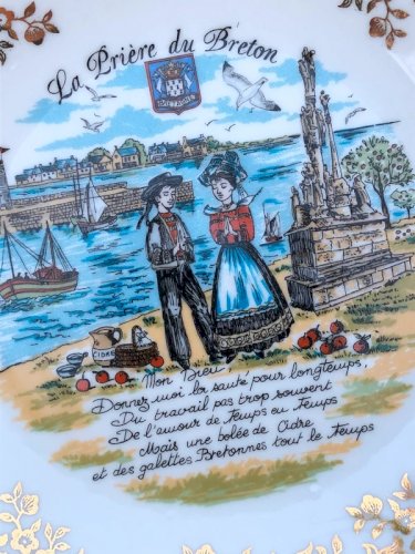 Soucoupe en porcelaine La Prière Du Breton