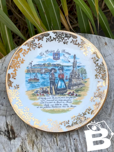 Soucoupe en porcelaine La Prière Du Breton