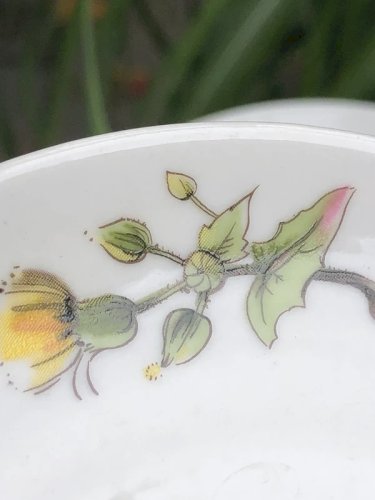 Soucoupes Mobil vintage en porcelaine Winterling