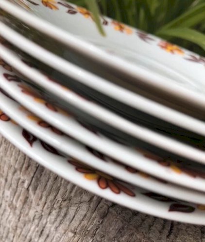 Soucoupes vintage en porcelaine Epiag