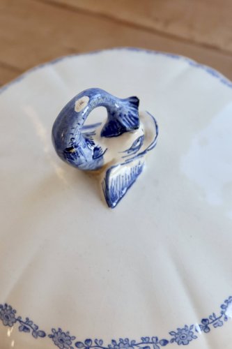 Soupière ancienne en faïence de Gien – Modèle Royal