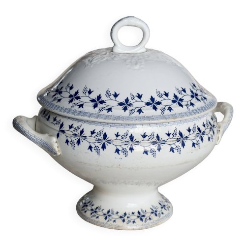 Soupière ancienne Moulin des Loups série Bleuets