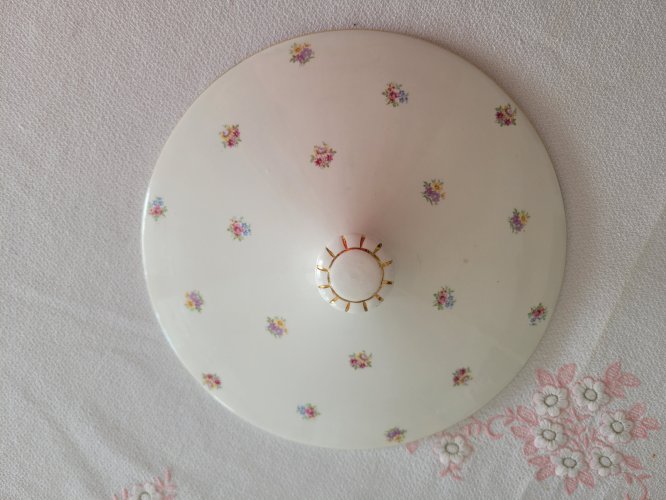 Soupière avec couvercle vintage de Digoin Sarreguemines décor floral