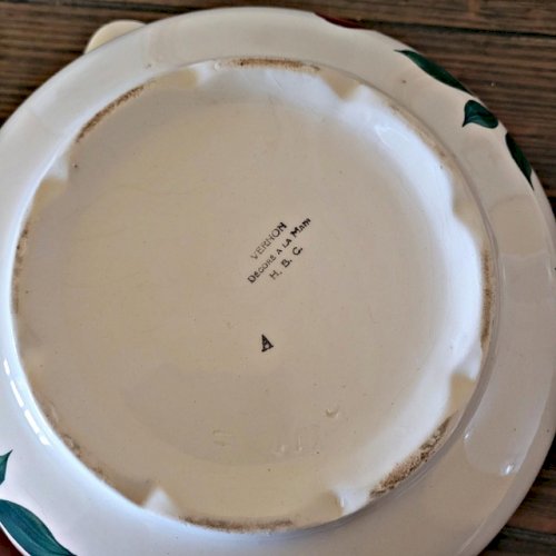 Soupière Choisy Le Roi HBC modèle Vernon motif de roses avant 1920