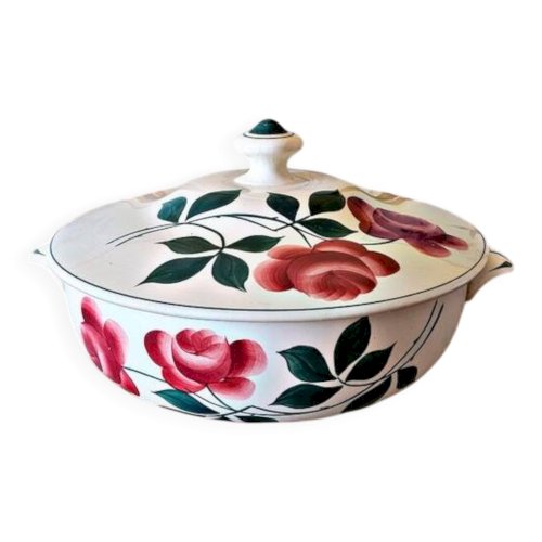 Soupière Choisy Le Roi HBC modèle Vernon motif de roses avant 1920