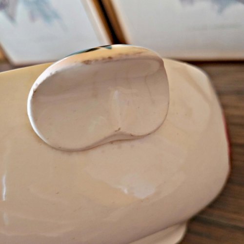 Soupière Choisy Le Roi HBC modèle Vernon motif de roses avant 1920