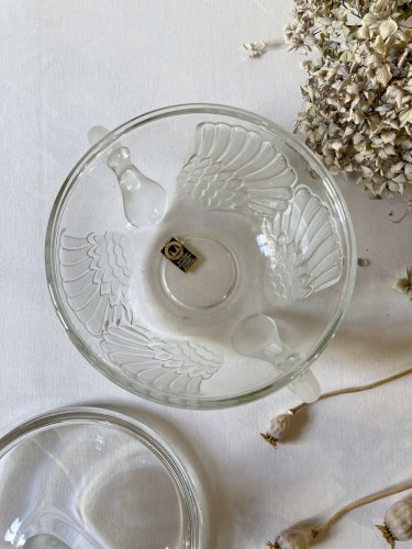 Soupière en cristal Walther Glas Germany, forme de cygne