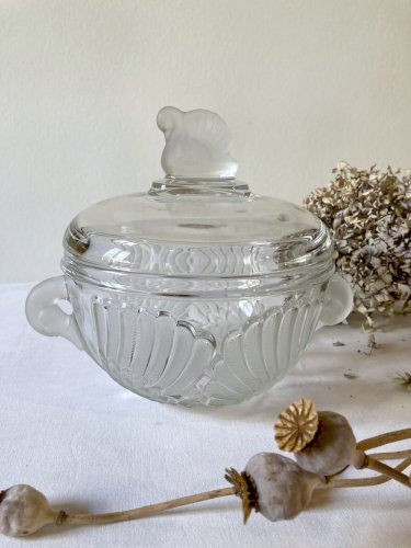 Soupière en cristal Walther Glas Germany, forme de cygne