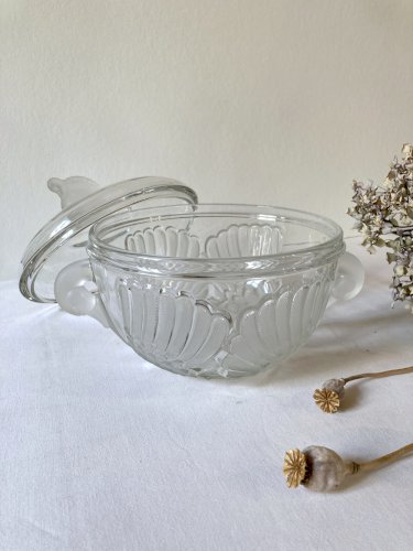 Soupière en cristal Walther Glas Germany, forme de cygne