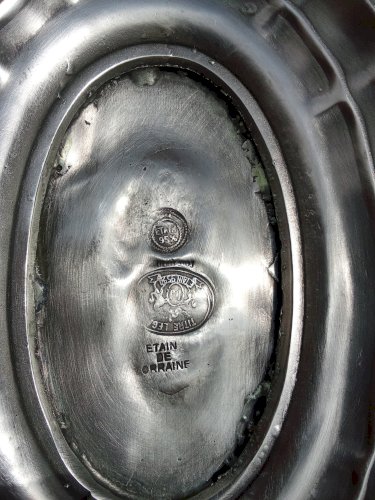 Soupière en étain de Lorraine ancienne 