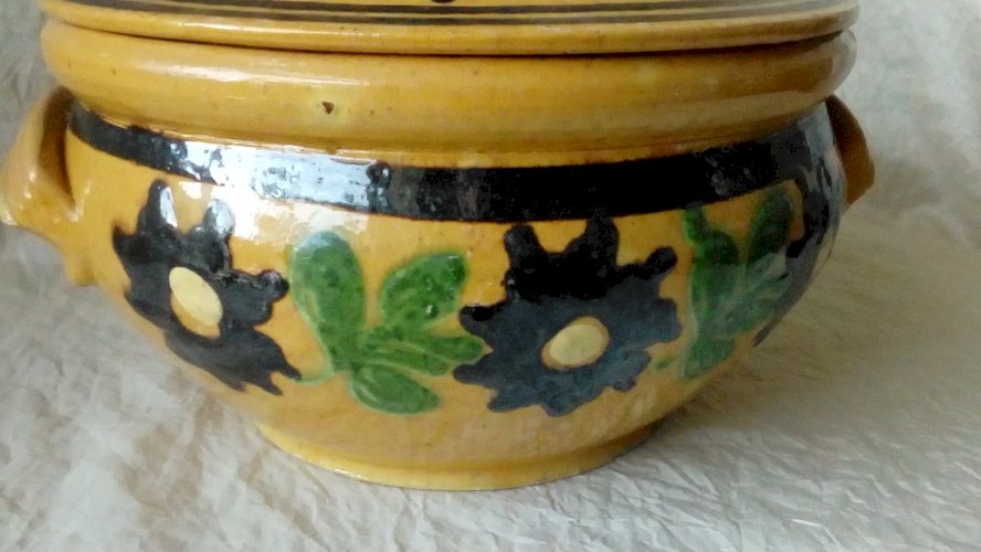 SOUPIERE EN GRES POTERIE DE SOUFFLENHEIM ALSACE*