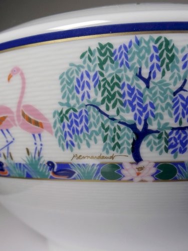 Soupière en porcelaine fine de Limoges Bernardaud Borel 1986 limité