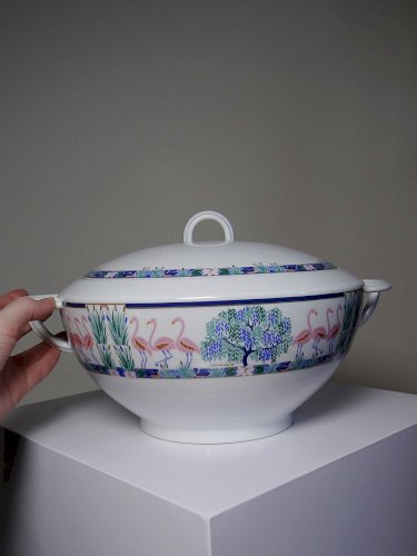 Soupière en porcelaine fine de Limoges Bernardaud Borel 1986 limité