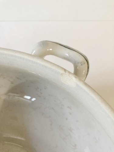 Soupière terre de fer, Sarreguemines, modèle Églantine