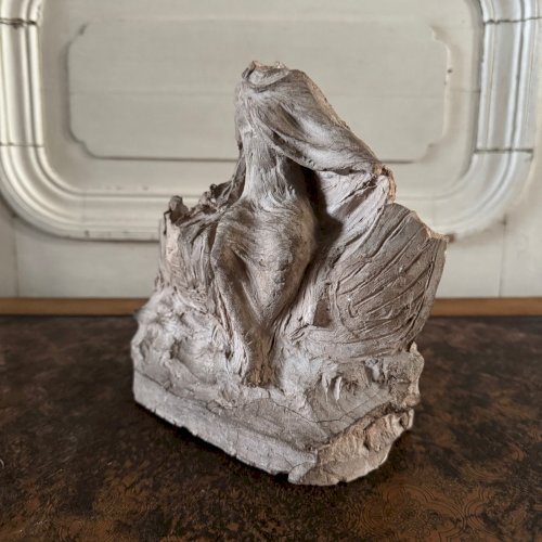 Statue à l'Antique femme drapée en terre cuite par Charles Filleul M3551