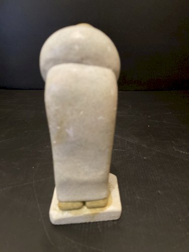 Statue Africaine en Pierre bicolore  Femme artisanat Jean Noel Lele Gabon