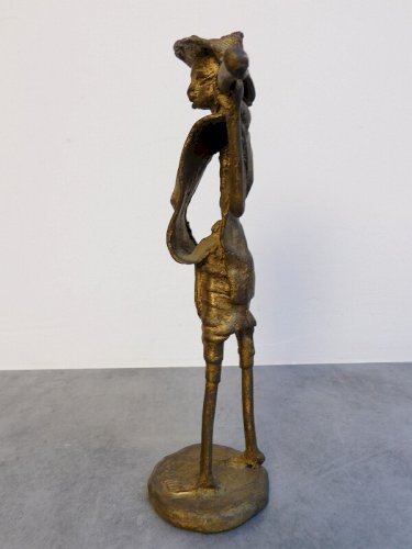 STATUE AFRICAINE PORTEUR EN BRONZE
