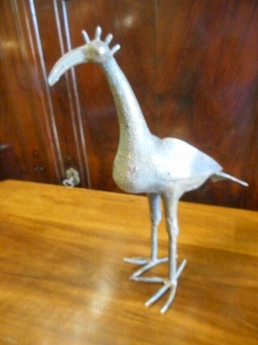 STATUE ANIMALIER OISEAU EN BRONZE AFRICAIN