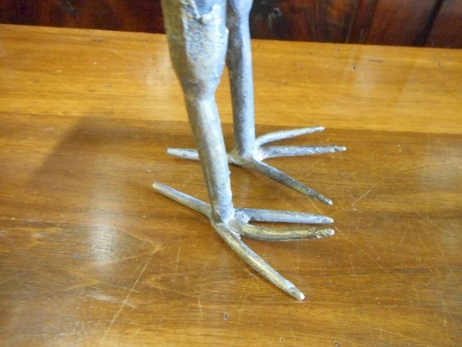 STATUE ANIMALIER OISEAU EN BRONZE AFRICAIN