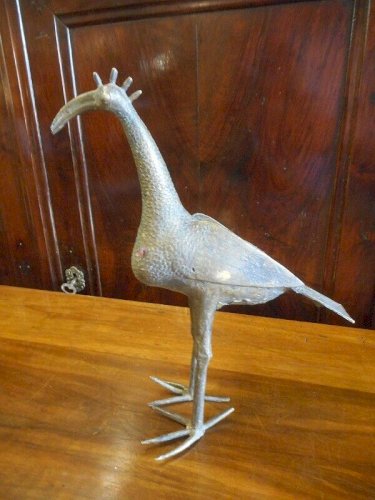 STATUE ANIMALIER OISEAU EN BRONZE AFRICAIN