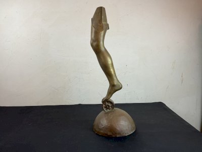 Statue Bronze Jean Gautherin (français, 1840 – 1890) pied de lampe