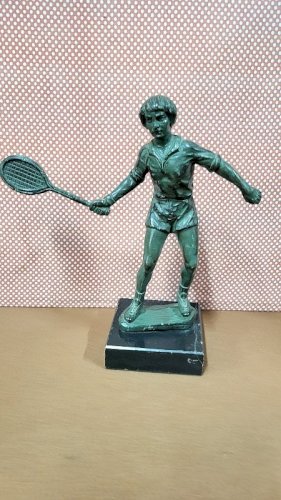 STATUE D'UN TENNISMAN EN BRONZE SIGNE SIMAR