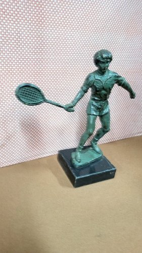 STATUE D'UN TENNISMAN EN BRONZE SIGNE SIMAR