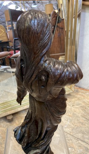 Statue d'une sainte - bois - XVIIIe 