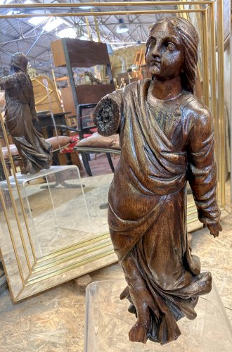 Statue d'une sainte - bois - XVIIIe 