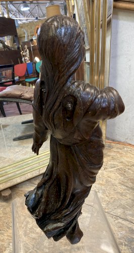 Statue d'une sainte - bois - XVIIIe 
