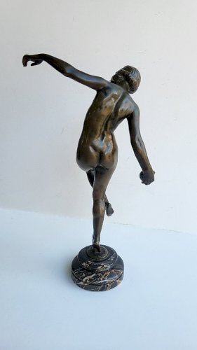 STATUE EN BRONZE CHARLES EDOUARD ALLIOT 1877 1920 ART DECO