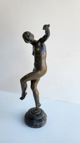 STATUE EN BRONZE CHARLES EDOUARD ALLIOT 1877 1920 ART DECO