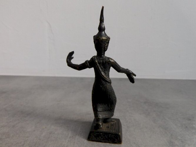 STATUE EN BRONZE DANSEUSE THAILANDAISE N° 12