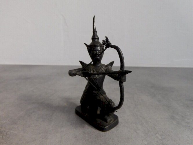 STATUE EN BRONZE RAMA HANUMAN THAILANDAISE N° 11