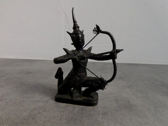 STATUE EN BRONZE RAMA HANUMAN THAILANDAISE N° 11