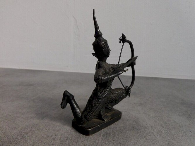 STATUE EN BRONZE RAMA HANUMAN THAILANDAISE N° 11