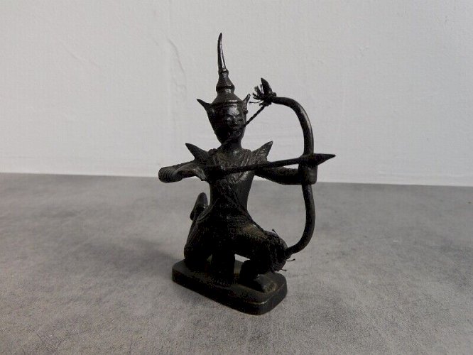 STATUE EN BRONZE RAMA HANUMAN THAILANDAISE N° 11