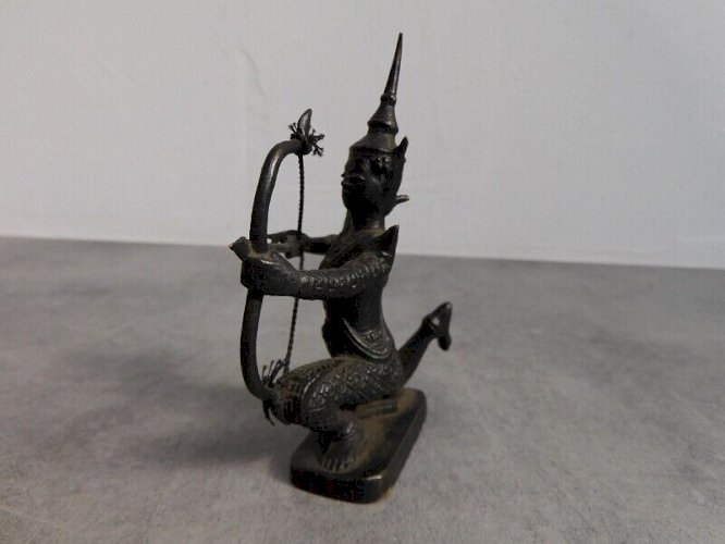 STATUE EN BRONZE RAMA HANUMAN THAILANDAISE N° 11