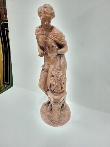 STATUE EN TERRE CUITE SIGNEE DE CHARLES BAURY 1827-1877