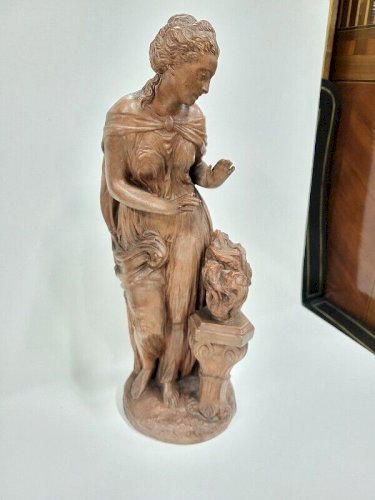 STATUE EN TERRE CUITE SIGNEE DE CHARLES BAURY 1827-1877