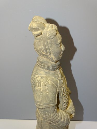 -STATUE GUERRIER DE LA MURAILLE DE CHINE TERRE CUITE XIAN 35 cm COLLECTION   D