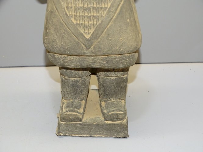 -STATUE GUERRIER DE LA MURAILLE DE CHINE TERRE CUITE XIAN 35 cm COLLECTION   D