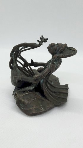 STATUE MUSICIEN EN BRONZE AFRICAIN N°4