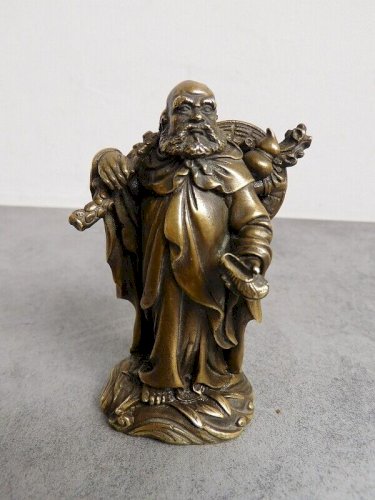 STATUE PERSONNAGE ANCIEN EN BRONZE