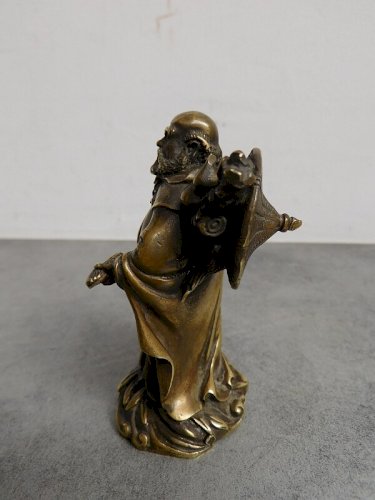 STATUE PERSONNAGE ANCIEN EN BRONZE