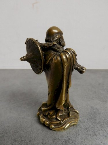 STATUE PERSONNAGE ANCIEN EN BRONZE