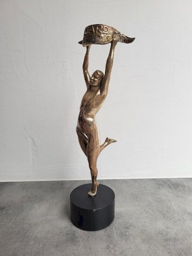 STATUE PUBLICITAIRE RICARD ART DECO EN BRONZE